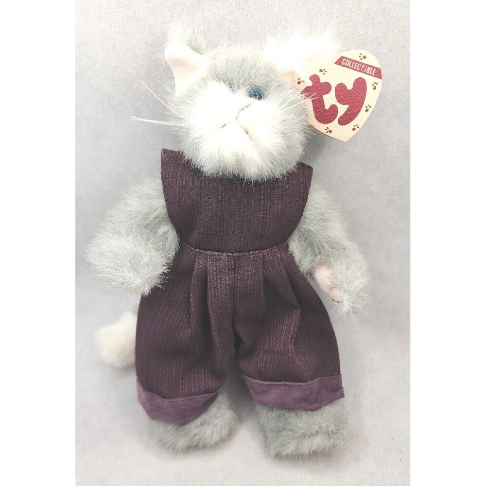 1993 Ty Beanie Baby TY Collectibles Whiskers Retired Gray Cat BB22 6012
